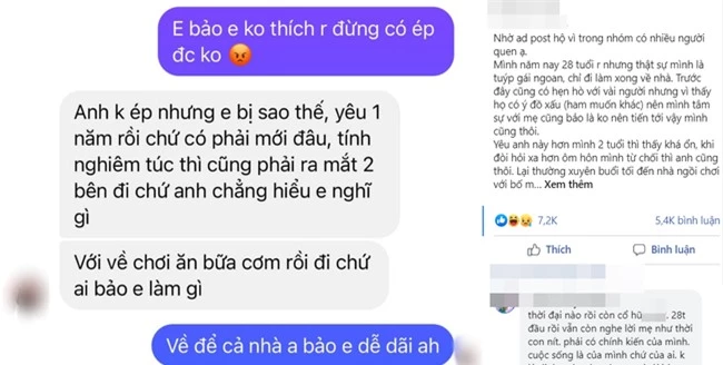 Gần 30 tuổi người yêu rủ về nhà ra mắt, cô gái gắt gỏng không dám vì sợ bị nói &quot;dễ dãi&quot;, nguồn cơn sự việc liên quan đến mẹ đẻ càng gây ngao ngán hơn! - Ảnh 1.