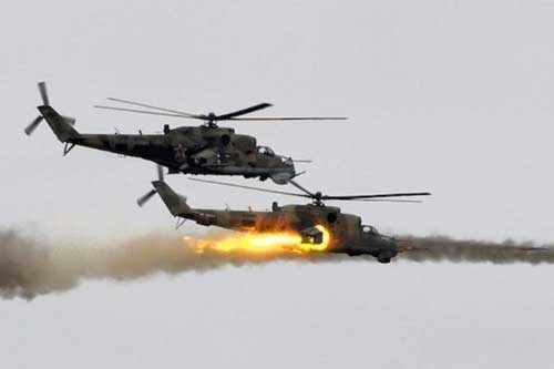 Trực thăng Nga truy 'đuổi cùng giết tận' phiến quân IS ở miền Trung Syria