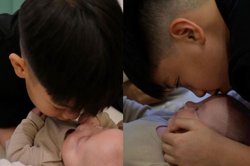 Tan chảy trước khoảnh khắc Subeo cưng nựng em gái Lisa