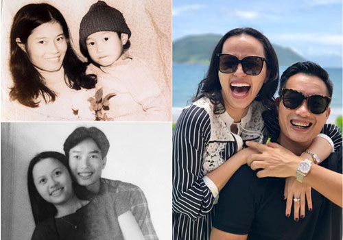 MC đình đám VTV khoe hình ảnh xưa bên mẹ, ảnh cũ với vợ và con trai hot không kém