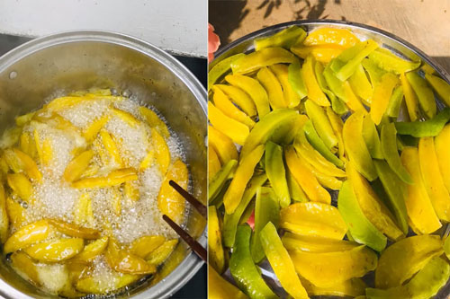 Khế cũng có thể làm mứt, nhưng trước khi sên có một công đoạn không thể bỏ qua để món ăn thành công