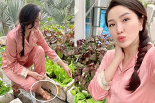 Cách Bảo Thy "chill" bên trong biệt thự hào môn: Chán du lịch "chanh sả" thì về trồng rau, diện dép lê gần 16 triệu thăm vườn