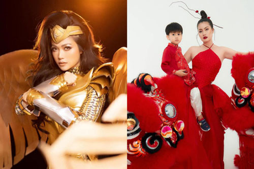 Kiều Anh hóa thân thành 'nữ thần', Ngọc Lan tung bộ ảnh Tết bên con trai