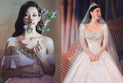 Lương Thùy Linh bất ngờ diện váy cưới, sao Việt đua nhau chúc phúc