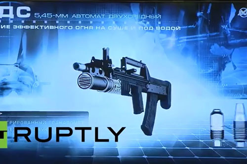 Sức mạnh khẩu súng khai hỏa cả dưới nước lẫn trên cạn của Nga