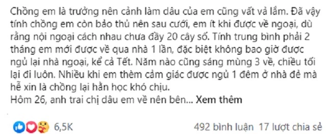 Chồng không cho vợ về ngoại ăn tết niên còn bảo “kiếm cớ trốn việc”, nhưng chỉ vài câu “mượn gió bẻ măng” của cô khiến tình thế lập tức “đảo ngược” - Ảnh 1.