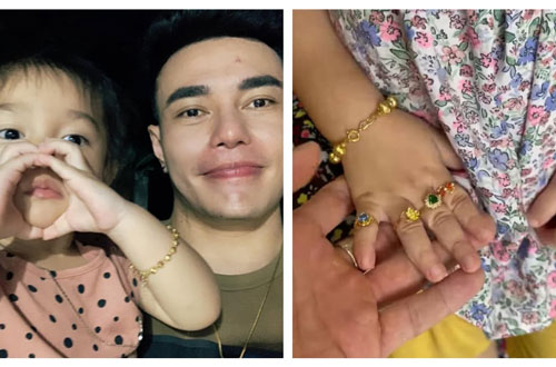 Đeo vàng đầy người, con gái Lê Dương Bảo Lâm bật khóc vì áp lực