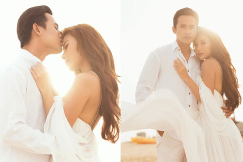 Thúy Diễm than thở thèm đi biển, Lương Thế Thành đáp trả 'mặn' theo cả nghĩa đen lẫn nghĩa bóng