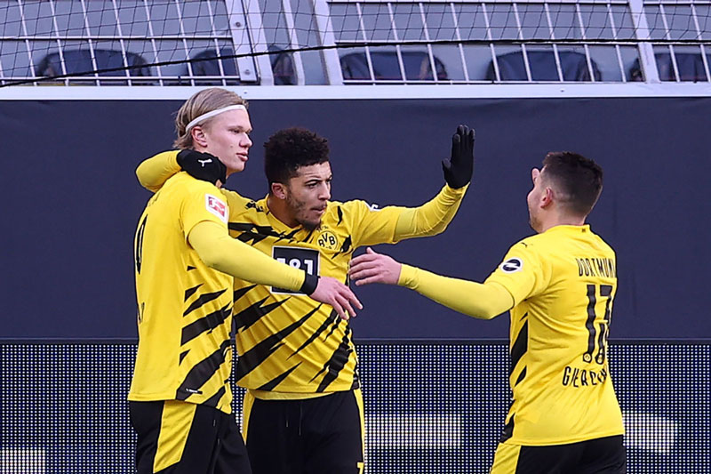 Sancho và Haaland ghi bàn, Dortmund vẫn chưa vào top 4