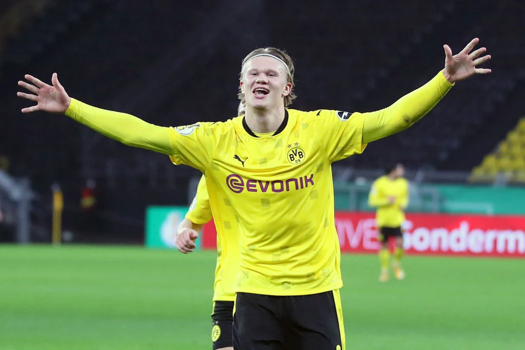 =7. Erling Haaland (Borussia Dortmund, 15 bàn, 30 điểm).