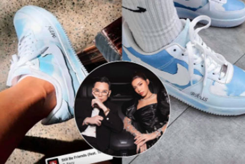 Minh Tú - Andree mang giày đôi đính kèm kí tự đặc biệt, netizen thắc mắc: Cuối cùng là tình bạn hay tình yêu?