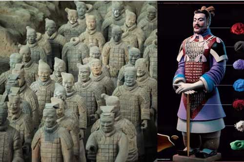 Đội quân đất nung của Tần Thủy Hoàng đã bị biến đổi khi rời khỏi lòng đất, vậy chúng vốn có vẻ ngoài như thế nào?