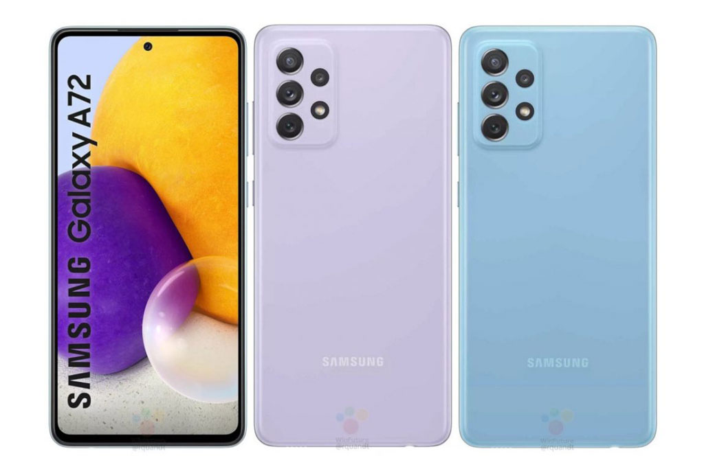 Samsung Galaxy A72 lộ diện: Màn hình đục lỗ, 4 camera và pin 5.000mAh