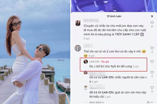 Lâm Vinh Hải bị nhắc chuyện chu cấp tiền cho con gái, Linh Chi đáp trả: 'Được chị bố thí 1,5 tỷ ăn Tết rồi cưng'