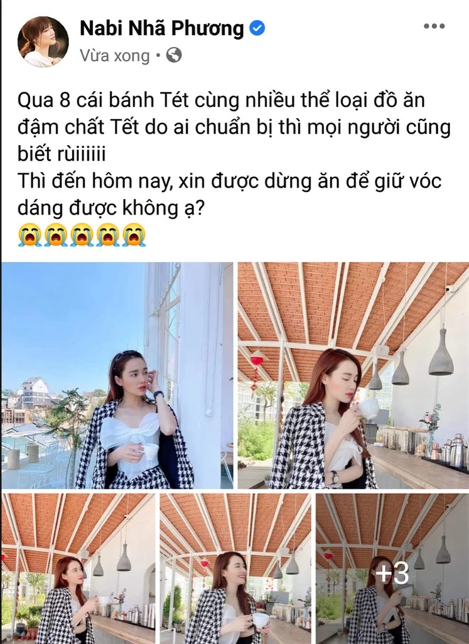 Nhã Phương than phải để ép cân vì được ông xã tẩm bổ quá nhiều mùa Tết, netizen nói gì mà cô phải đổi status ngay? - Ảnh 2.