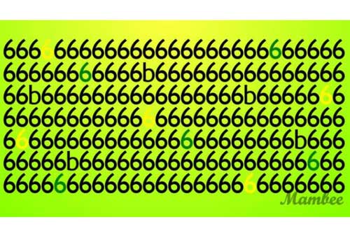 Thách thức thị giác 5 giây: Đố bạn tìm ra 5 chữ b trong bảng toàn số 6