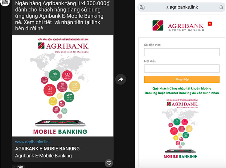 Cảnh báo chiêu mạo danh ngân hàng 'lì xì' đầu năm để lừa đảo