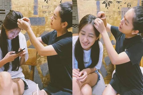 Ăn tết xa nhà vì dịch, Mai Phương Thúy được Phạm Quỳnh Anh chăm sóc đến từng 'kẽ tóc'