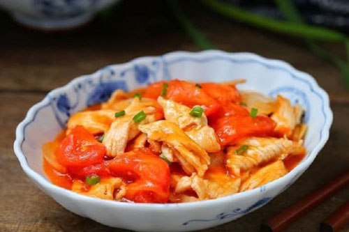 Món thanh nhẹ ít béo, gà sốt cà chua, chua ngọt vừa miệng