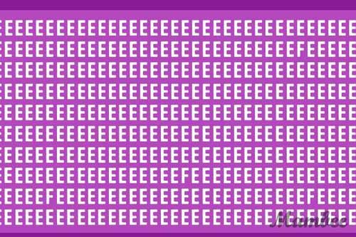 Thách thức thị giác 3 giây: Làm sao tìm ra đủ 5 chữ cái F trong cả “rừng” chữ cái E