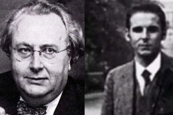 Chiêm tinh gia người Đức, Karl Ernst Krafft (phải) và đồng nghiệp người Anh, Louis de Wohl.