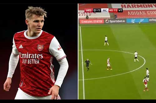 Fan Arsenal phẫn nộ khi Odegaard bị đồng đội cô lập trên sân