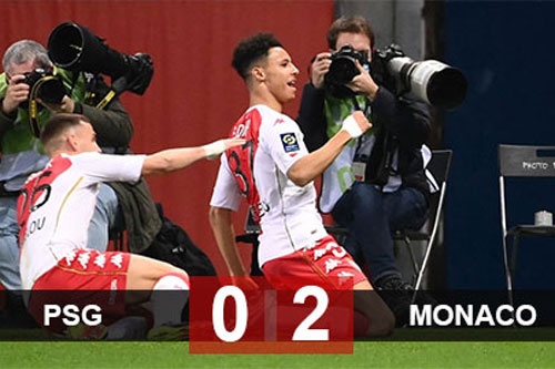 Kết quả PSG 0-2 Monaco: Cú sốc tại Công viên các Hoàng tử
