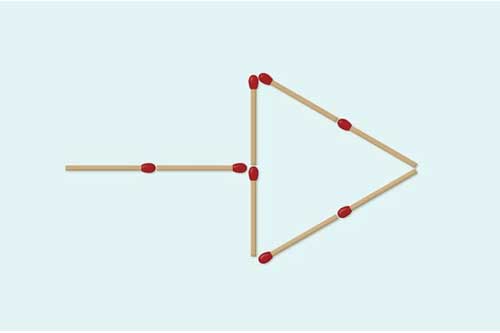 Thách thức trí não 5 giây: Đố bạn di chuyển 4 que diêm để xếp thành 2 hình tam giác