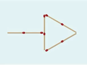 Thách thức trí não 5 giây: Đố bạn di chuyển 4 que diêm để xếp thành 2 hình tam giác