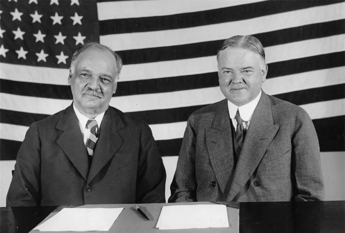 Phó Tổng thống Curtis và Tổng thống Hoover năm 1929. Ảnh: Getty