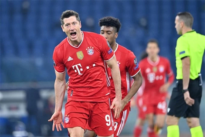 Lewandowski mở tỷ số ở trận Lazio vs Bayern