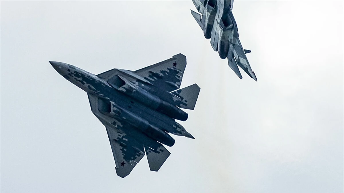 Tiêm kích tàng hình Su-57 của Nga. Ảnh: AP