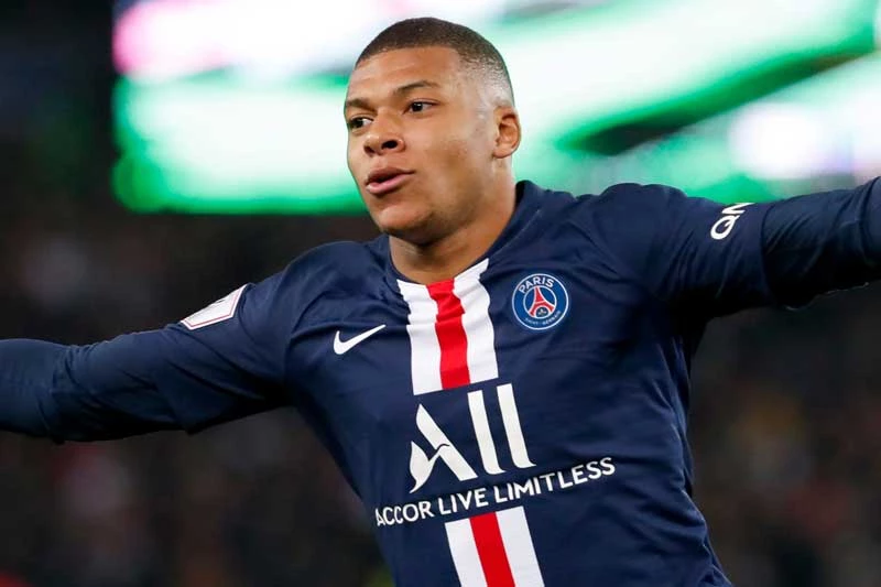 1. Kylian Mbappe (PSG - Định giá chuyển nhượng: 159 triệu bảng).