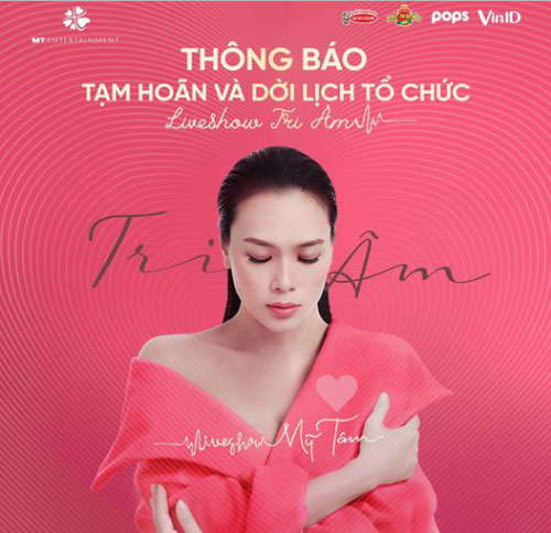Mỹ Tâm hoãn show vì COVID-19