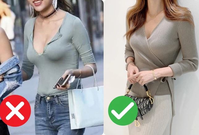 Coi chừng kém sang với những kiểu áo cổ chữ V nhạy cảm