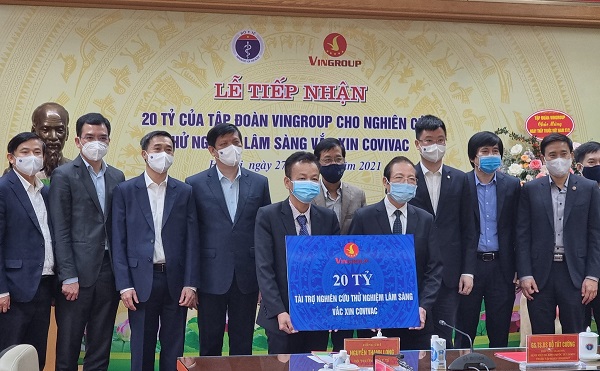 Tiếp nhận 20 tỷ đồng tài trợ nghiên cứu thử nghiệm lâm sàng vaccine Covid-19 "Made in Vietnam"