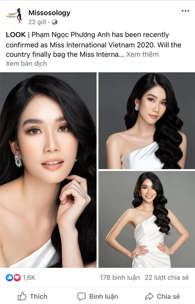 Missosology kỳ vọng Á hậu Phương Anh mang vương miện Hoa hậu quốc tế đầu tiên về cho Việt Nam - ảnh 1