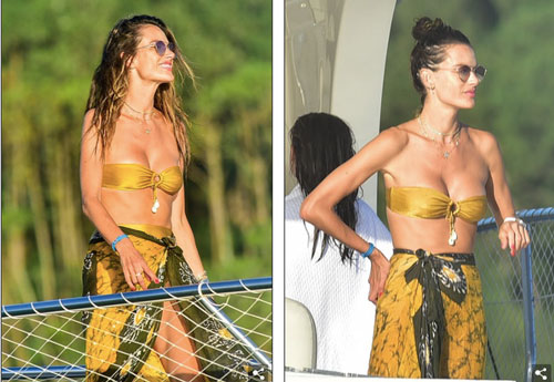 Siêu mẫu Alessandra Ambrosio khoe vòng 1 'nóng bỏng'