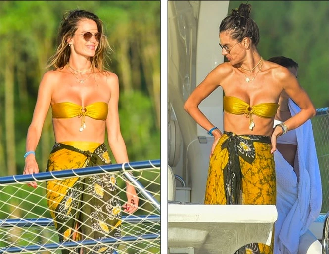 Siêu mẫu Alessandra Ambrosio mặc bikini quây khoe vòng 1 nóng bỏng - ảnh 4