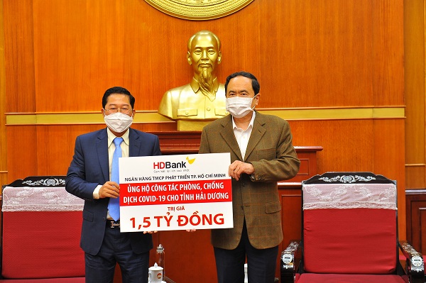 HDBank hỗ trợ tỉnh Hải Dương 1,5 tỷ đồng phòng chống dịch Covid- 19 