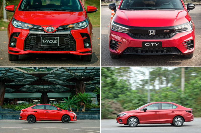 Mua xe sedan tầm giá 600 triệu đồng, chọn Toyota Vios GR-S hay Honda City RS?