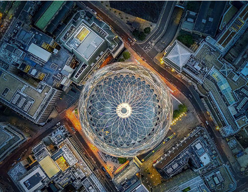 Những tòa nhà ấn tượng nhất thế giới khi chụp từ trên cao