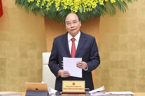 Thủ tướng Nguyễn Xuân Phúc kết luận tại cuộc họp. Ảnh: TTXVN.