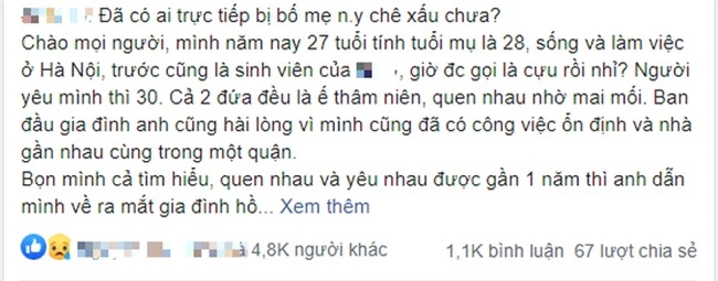 Ngay lần đầu ra mắt đã vấp phải lời chê bai nhan sắc từ bố mẹ chồng tương lai, cô gái đưa ra quyết định dứt khoát sau "sự kỳ lạ" của người yêu - Ảnh 2.