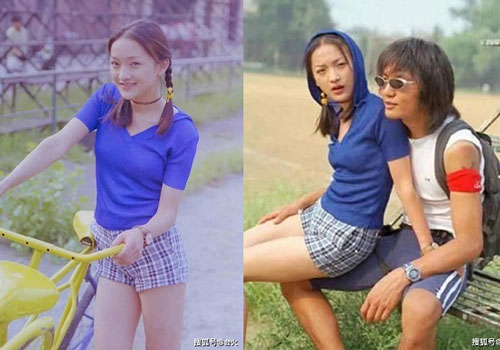 Ảnh Châu Tấn ngày trẻ, thân mật ngồi lên đùi bạn trai cũ