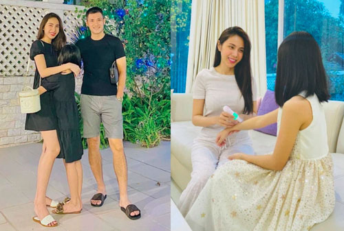 Con gái giấu mặt của Thủy Tiên lớn phổng phao, 8 tuổi đã cao đến vai mẹ