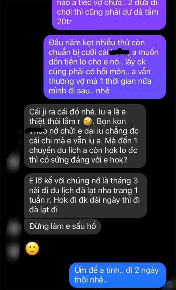 Kinh tế khó khăn nhưng vẫn cô gái đòi bạn trai cho đi du lịch 1 tuần vì sợ xấu hổ với bạn, đọc dòng tin nhắn đòi hỏi: “Yêu anh em thiệt thòi lắm” mà nhiều người bức xúc - Ảnh 2.