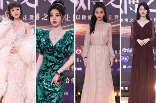 Thảm đỏ Đêm hội Weibo: Địch Lệ Nhiệt Ba chiếm spotlight vì tạo hình gây sốc, Cúc Tịnh Y lộng lẫy như nữ hoàng