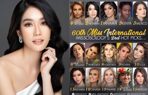 Sau màn nói tiếng anh như 'bắn rap', Phương Anh được dự đoán lọt top 2 Miss International do Missosology bình chọn