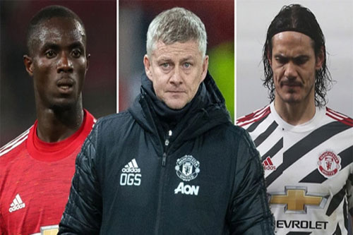 Cavani và Bailly khiến Solskjaer đau đầu